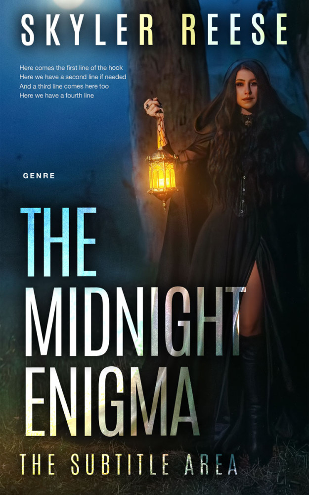 Front view of Shark #33887 - Premade Fantasy Book Cover