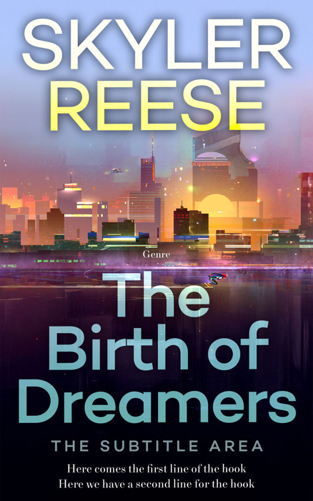 Front view of Bleached Cedar #34009 - Premade Science Fiction Book Cover