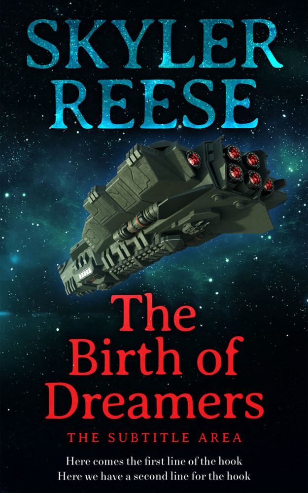 Front view of Aztec #34011 - Premade Science Fiction Book Cover