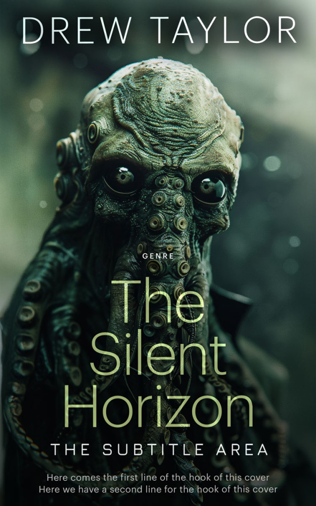 Front view of Racing Green #34044 - Premade Science Fiction Book Cover