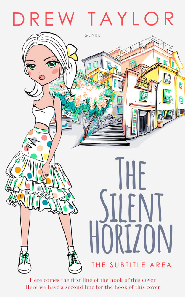 Front view of Pampas #34063 - Premade Chick Lit Book Cover