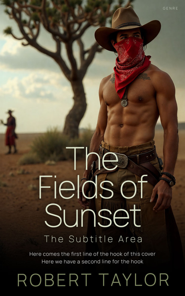 Front view of Eternity #34096 - Premade Western Book Cover