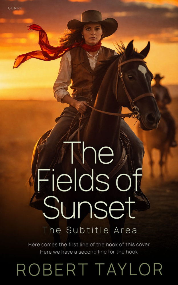 Front view of Raw Sienna #34098 - Premade Western Book Cover