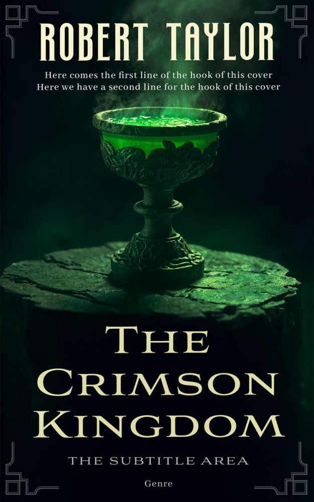 Front view of Black Bean #34118 - Premade Fantasy Book Cover