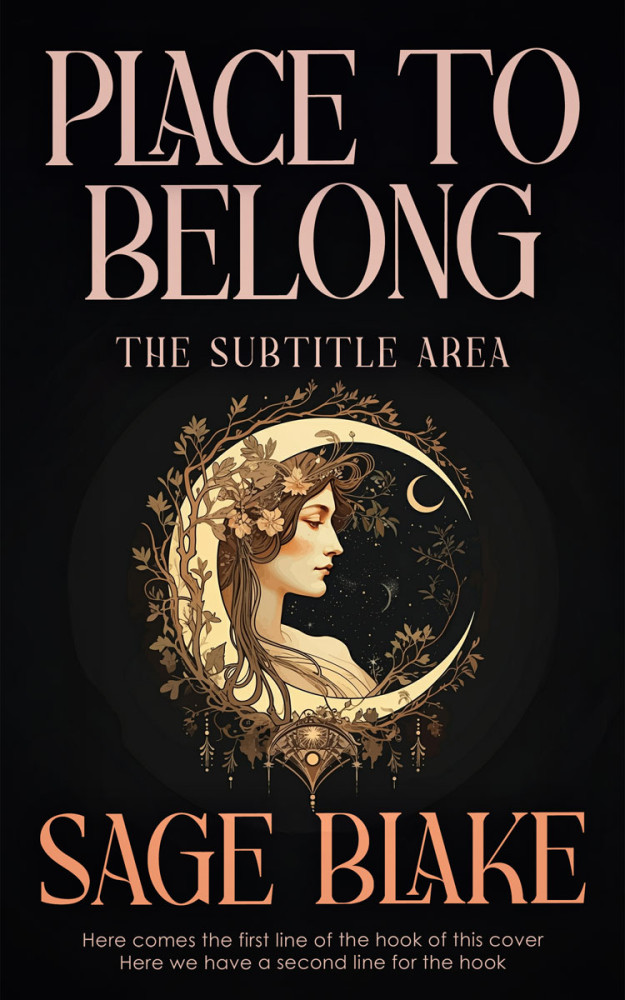 Front view of Tan #34160 - Premade Fantasy Book Cover