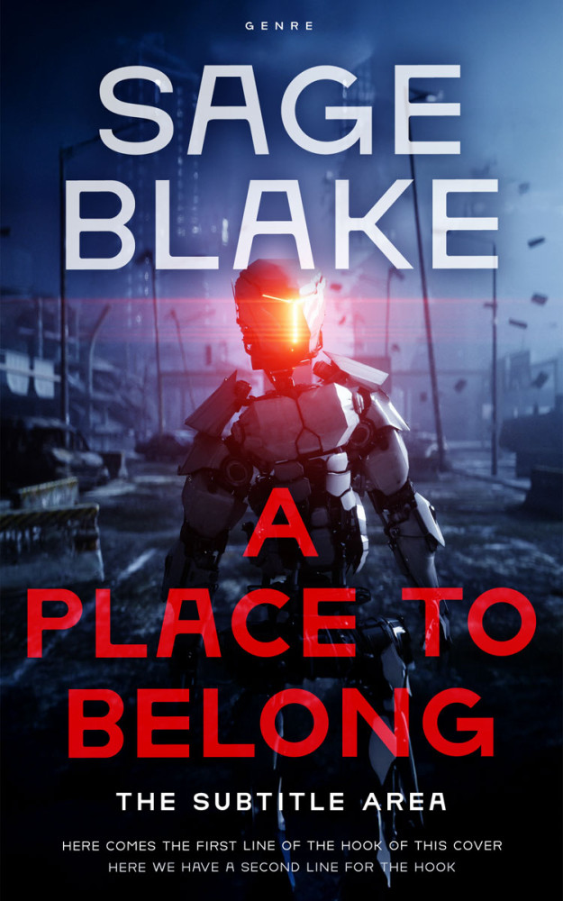 Front view of Charm #34181 - Premade Science Fiction Book Cover