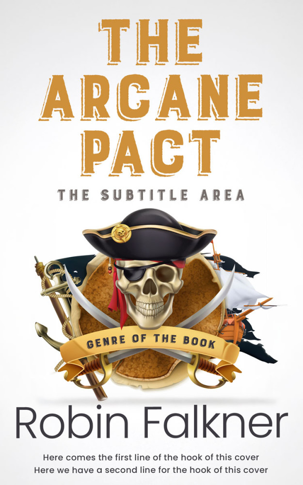 Front view of Cararra #34289 - Premade Action & Adventure Book Cover