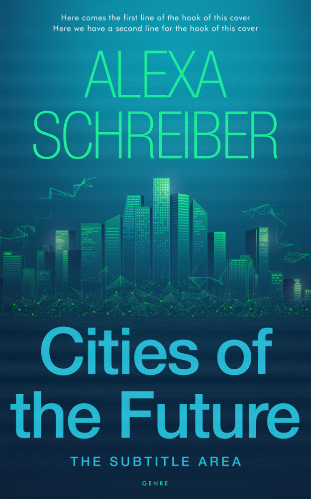 Front view of Deep Sea Green #34681 - Premade Science Fiction Book Cover