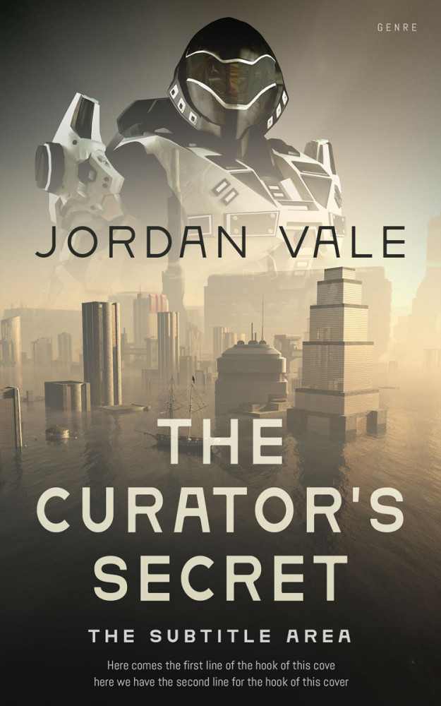 Front view of Armadillo #34711 - Premade Science Fiction Book Cover