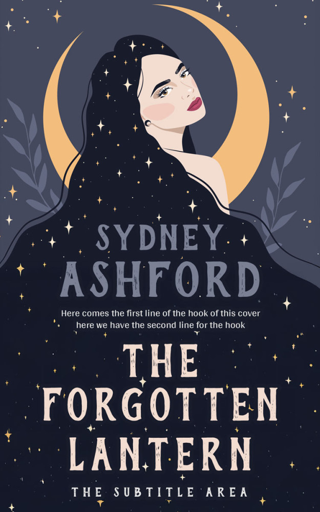 Front view of Ebony Clay #34752 - Premade Fantasy Book Cover