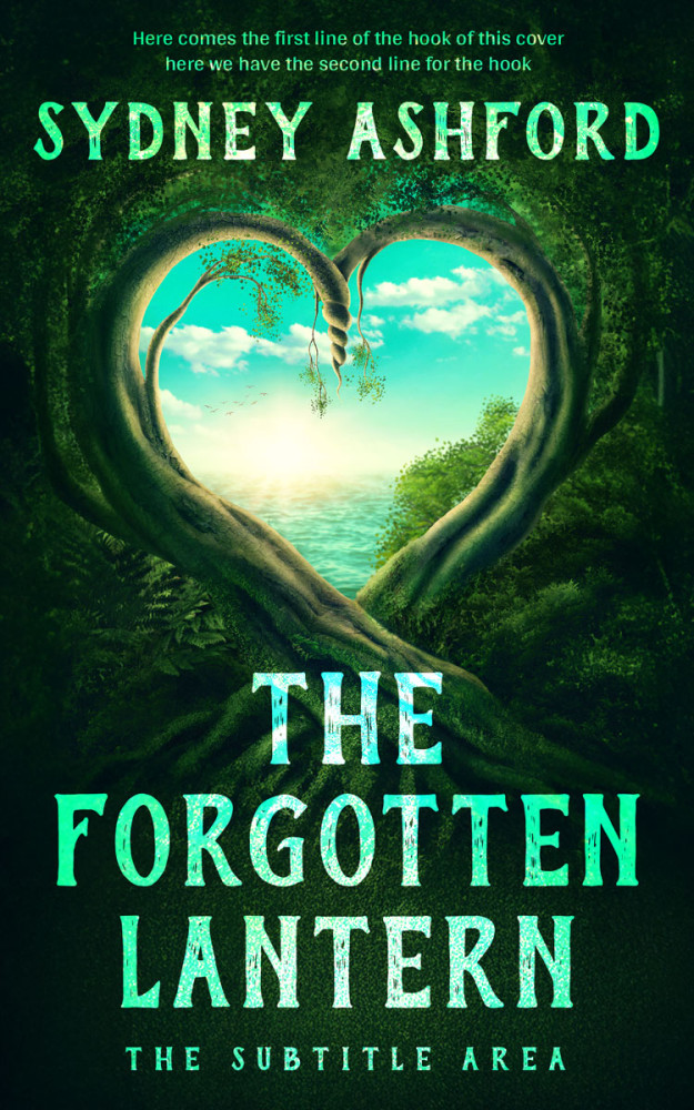 Front view of Palm Green #34770 - Premade Fantasy Book Cover