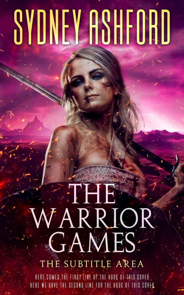 Front view of Aubergine #34875 - Premade Fantasy Book Cover