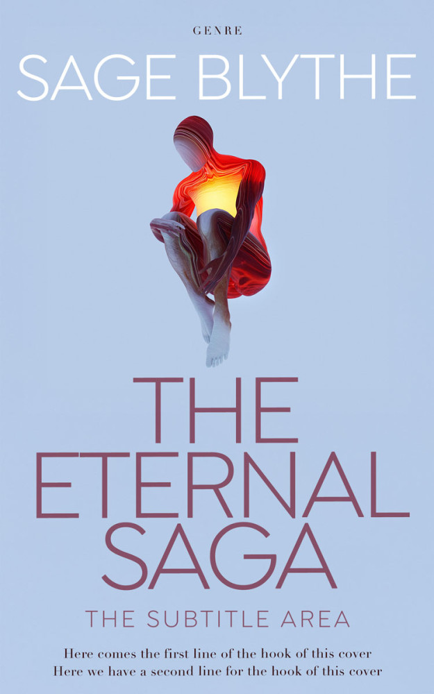 Front view of Periwinkle Gray #34925 - Premade Abstract Book Cover