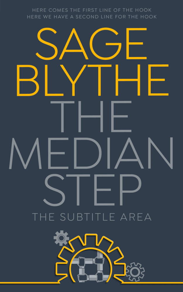 Front view of Oxford Blue #34944 - Premade Abstract Book Cover