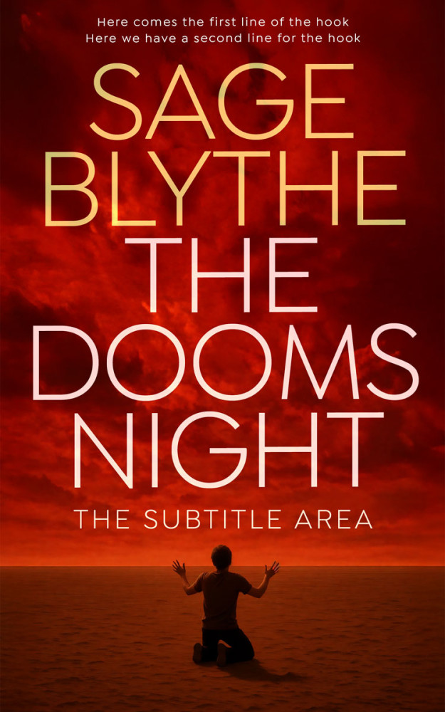 Front view of Dark Burgundy #34978 - Premade Apocalyptica Book Cover