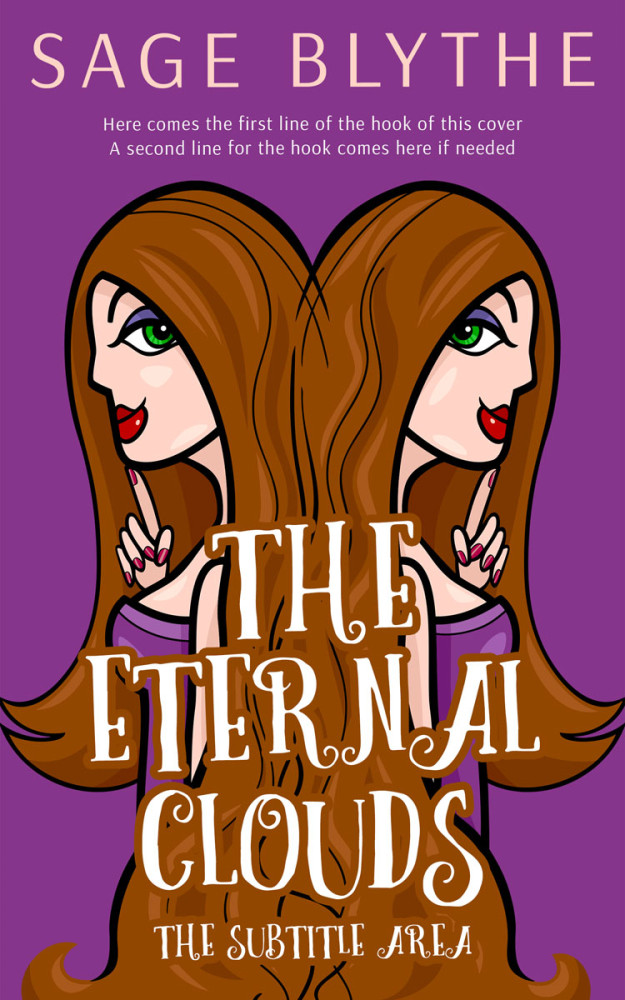 Front view of Vivid Violet #35054 - Premade Fantasy Book Cover