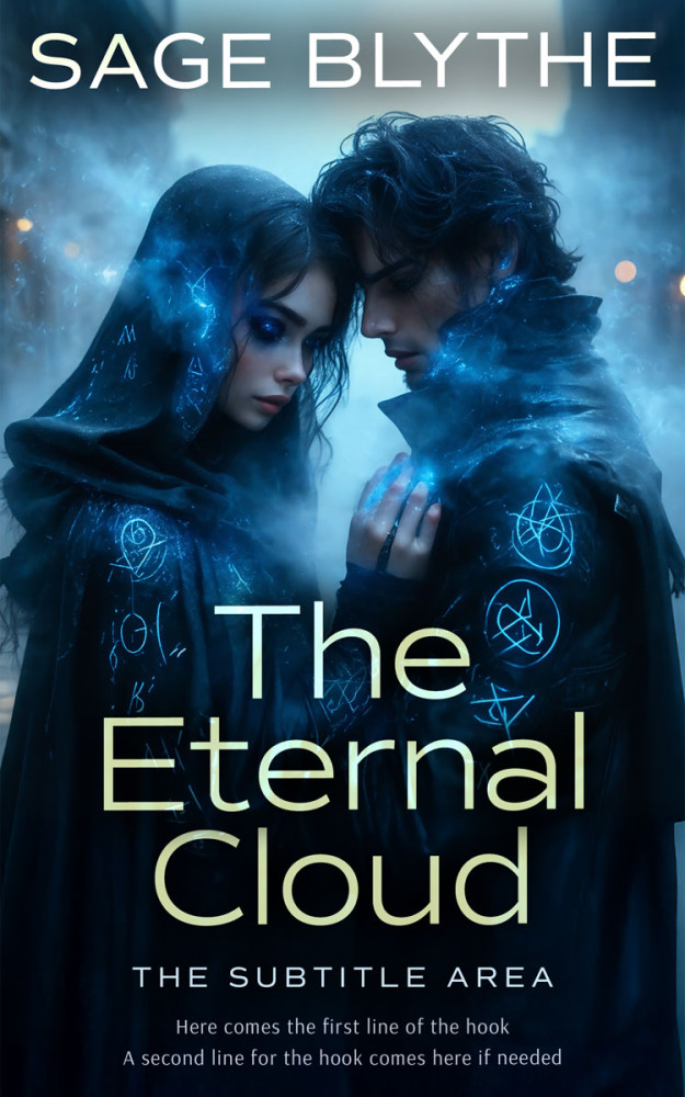 Front view of Black Pearl #35067 - Premade Fantasy Book Cover