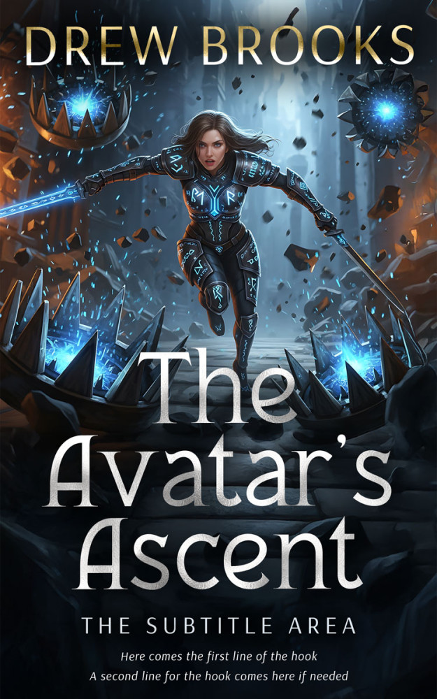 Front view of Ebony Clay #35099 - Premade LitRPG Book Cover