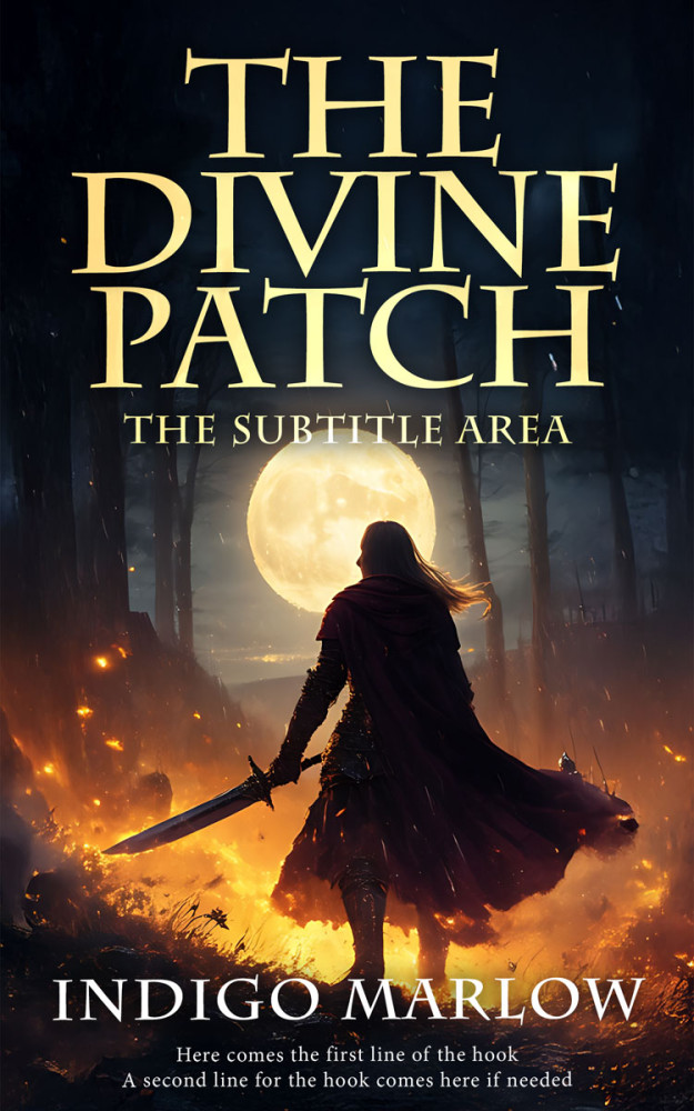 Front view of Harvest Gold #35185 - Premade Fantasy Book Cover