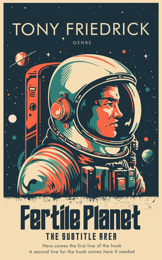 Front view of Te Papa Green #35222 - Premade Science Fiction Book Cover