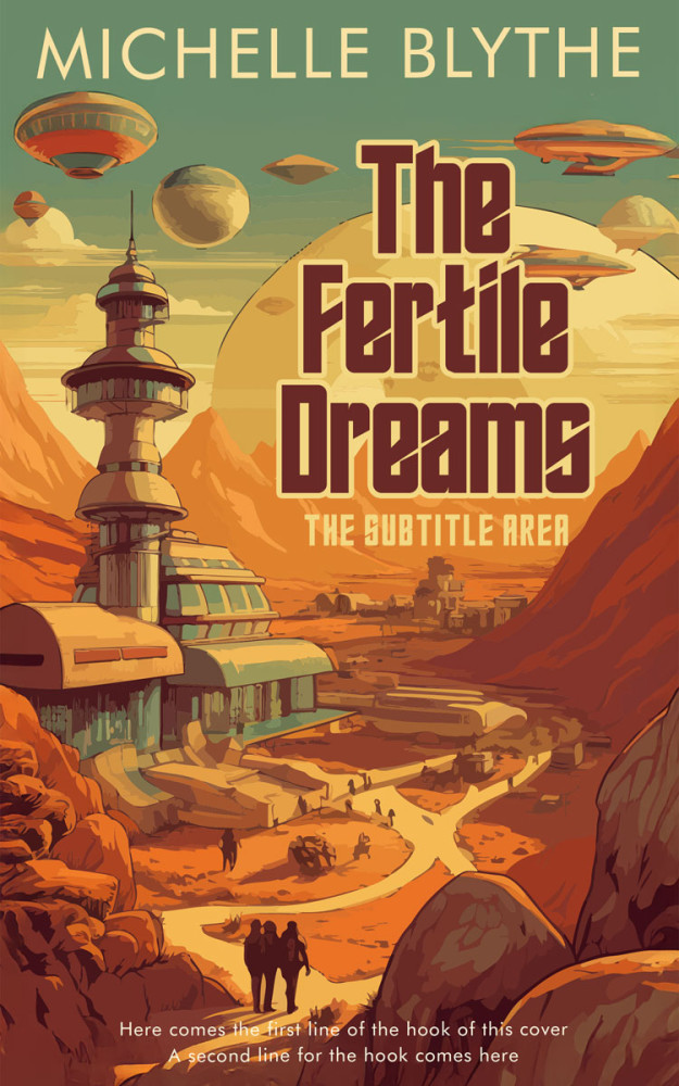 Front view of Nutmeg #35228 - Premade Science Fiction Book Cover