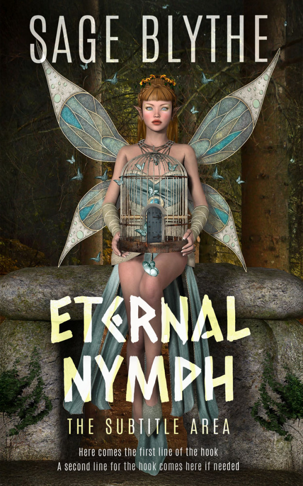 Front view of Birch #35291 - Premade Fantasy Book Cover