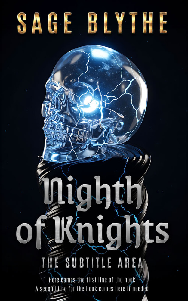 Front view of Gray Nickel #35308 - Premade Fantasy Book Cover