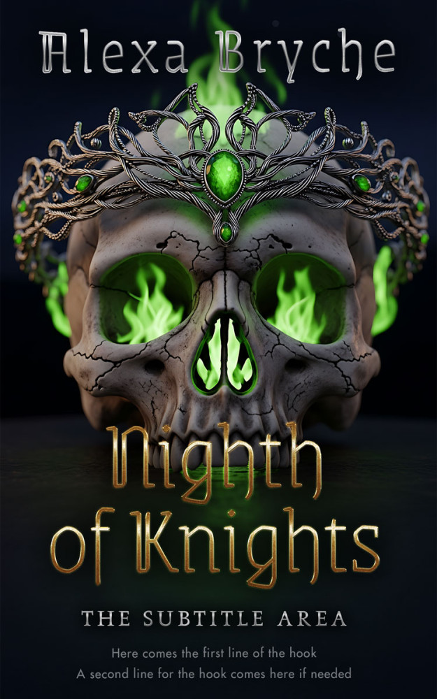 Front view of Racing Green #35318 - Premade Fantasy Book Cover