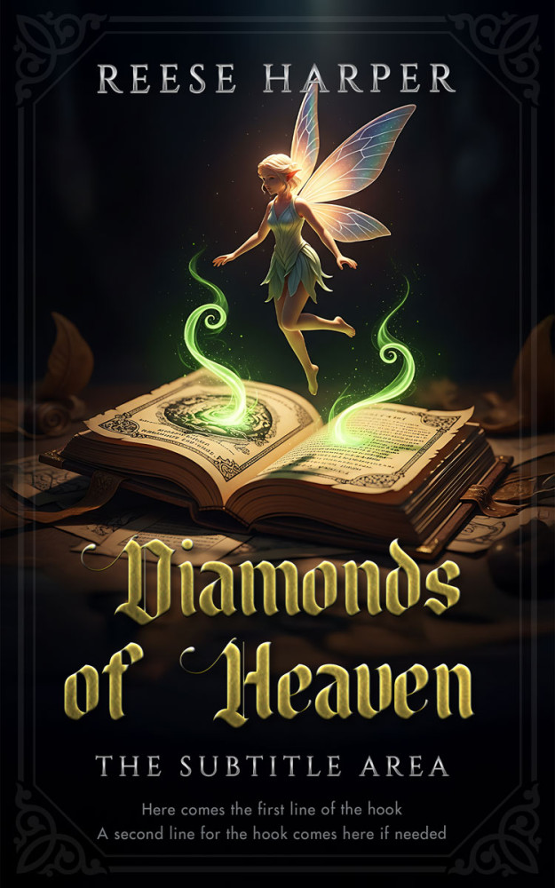 Front view of Cod Gray #35327 - Premade Fantasy Book Cover