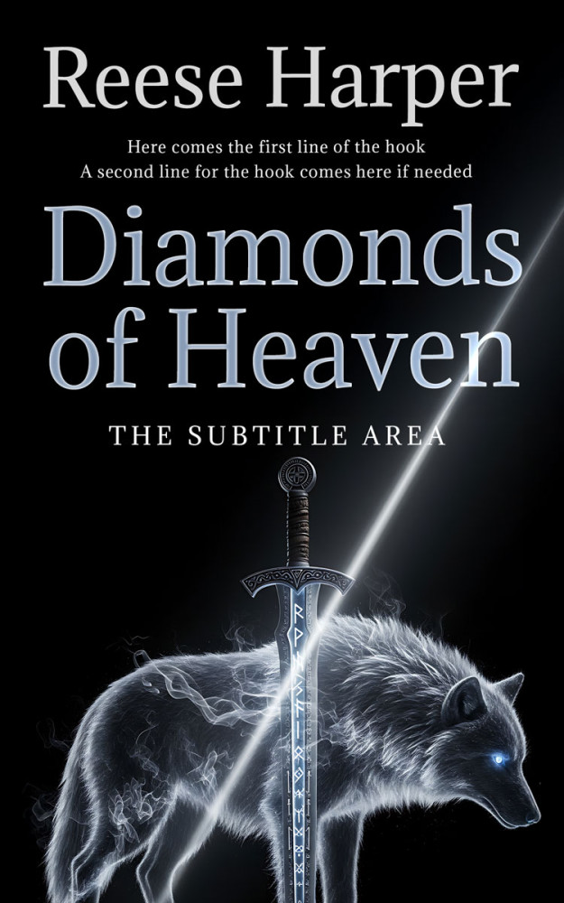 Front view of Cadet Blue #35329 - Premade Fantasy Book Cover