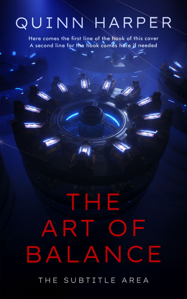 Front view of Ebony #35490 - Premade Science Fiction Book Cover