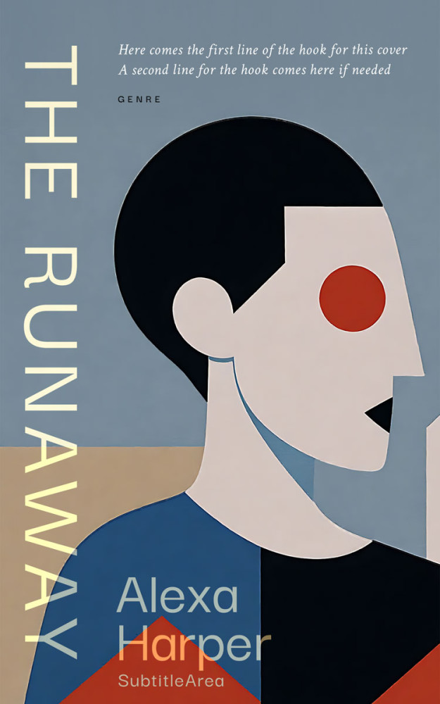 Front view of Slate Gray #35610 - Premade Abstract Book Cover | BookCoverZone