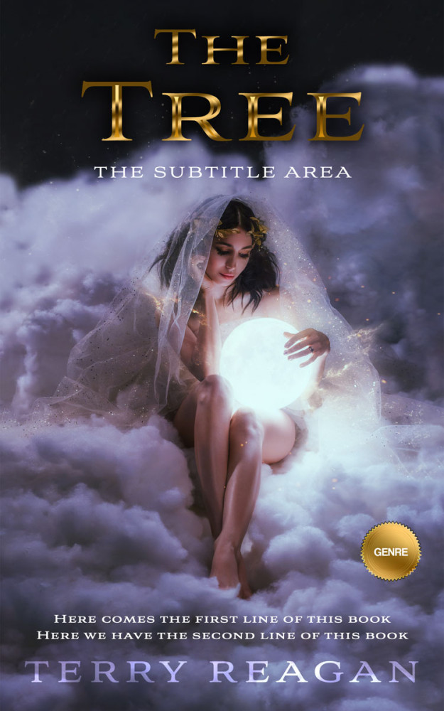 Front view of Gun Powder #50042 - Premade Fantasy Book Cover