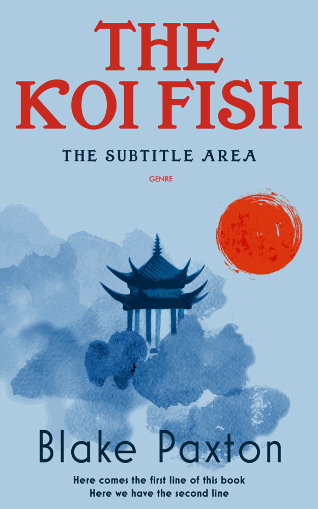 Front view of Regent St Blue #50077 - Premade Abstract Book Cover | BookCoverZone