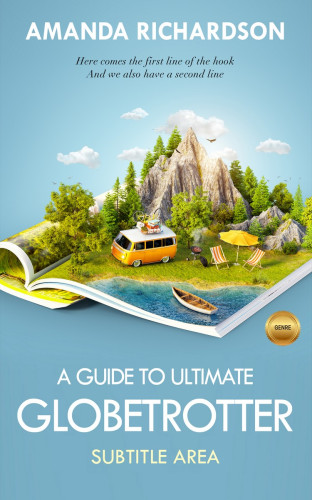 3D mockup of Glacier #1822 - Premade Travel Book Cover