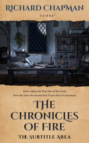 3D mockup of Tan #2048 - Premade Fantasy Book Cover