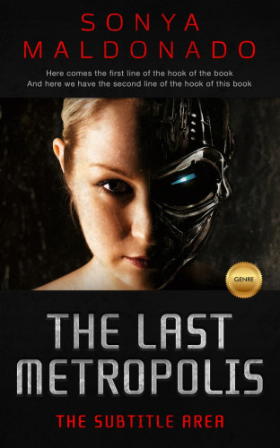 3D mockup of Tan #2477 - Premade Science Fiction Book Cover