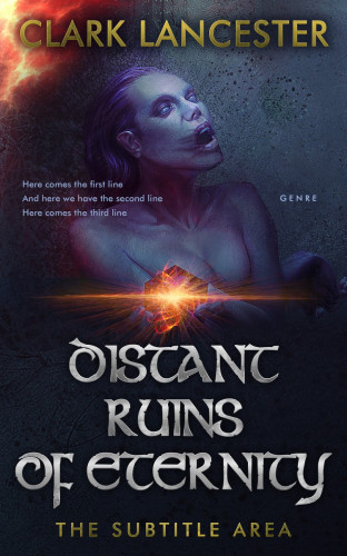 3D mockup of Steel Gray #3971 - Premade Fantasy Book Cover