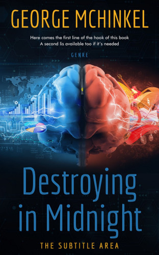 3D mockup of Burning Sand #4153 - Premade Abstract Book Cover