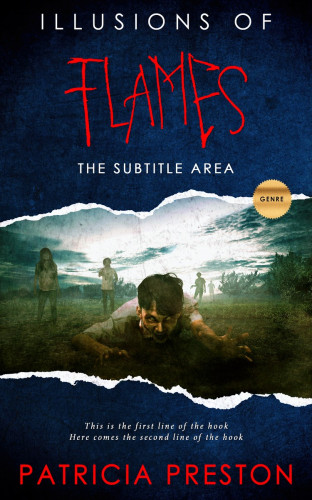 3D mockup of Gable Green #5296 - Premade Horror Book Cover