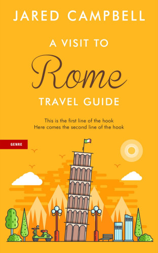 3D mockup of Lightning Yellow #5462 - Premade Travel Book Cover