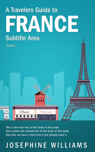 3D mockup of Eastern Blue #5497 - Premade Travel Book Cover