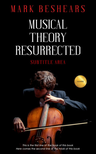 3D mockup of Black #5522 - Premade Music Book Cover