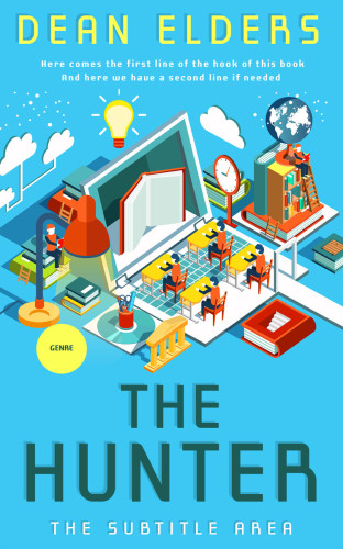 3D mockup of Picton Blue #6716 - Premade Abstract Book Cover