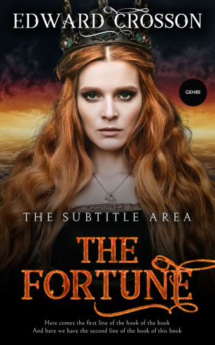 3D mockup of Antique Brass #6831 - Premade Fantasy Book Cover