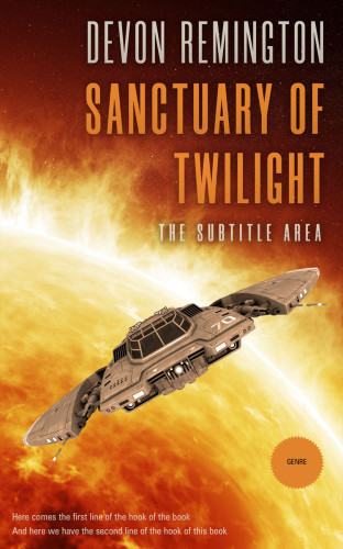 3D mockup of Aubergine #7614 - Premade Science Fiction Book Cover