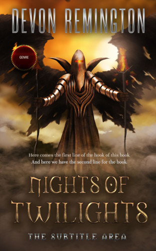 3D mockup of Black Marlin #7642 - Premade Fantasy Book Cover