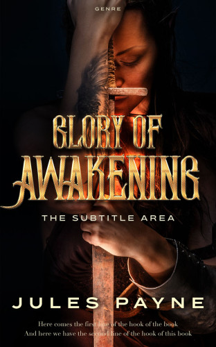 3D mockup of Antique Brass #7959 - Premade Fantasy Book Cover