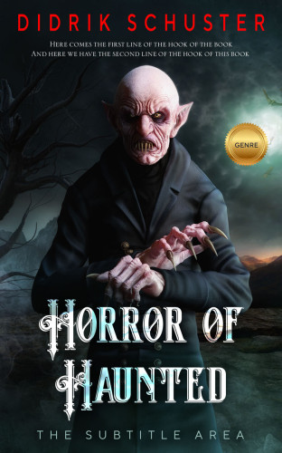 3D mockup of Shark #10939 - Premade Horror Book Cover