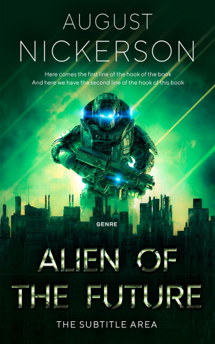 3D mockup of Bottle Green #12373 - Premade Apocalyptica Book Cover